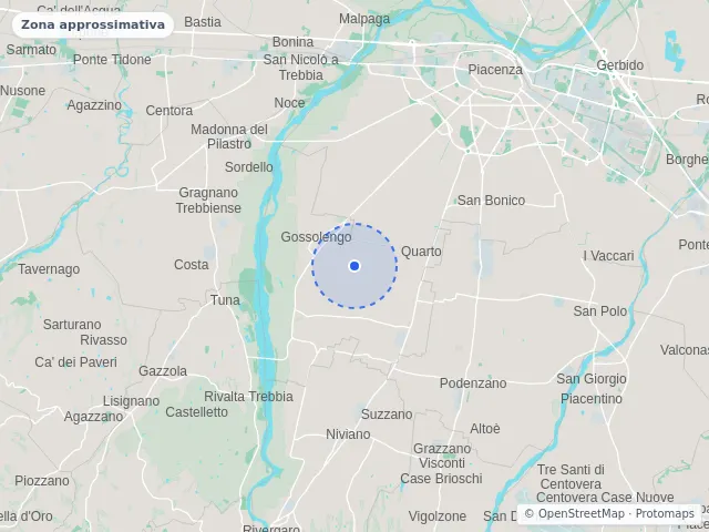 Mappa di Gossolengo, Piacenza