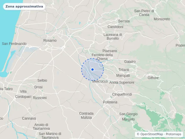 Mappa di Melicucco, Reggio di Calabria