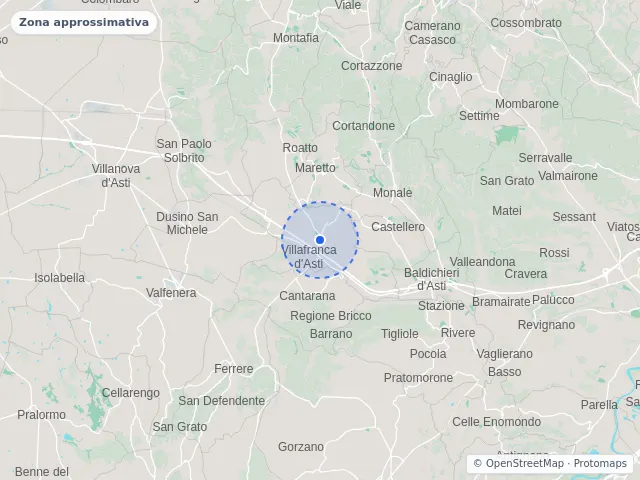 Mappa di Villafranca d'Asti, Asti