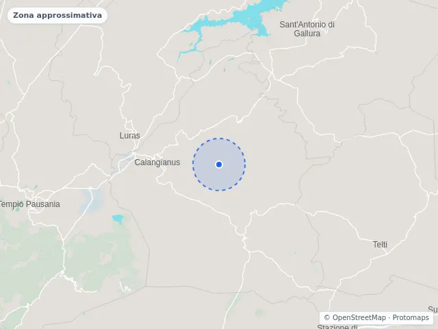 Mappa di Calangianus, Sassari