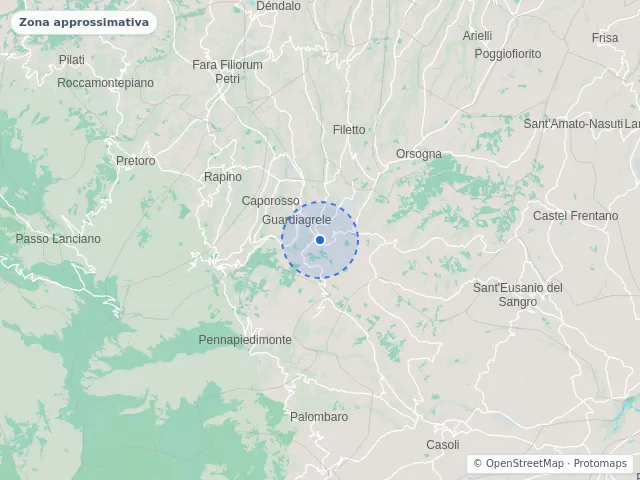 Mappa di Guardiagrele, Chieti