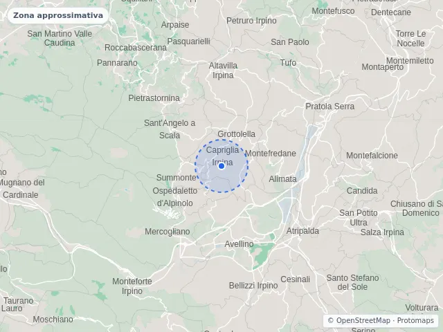 Mappa di Capriglia Irpina, Avellino