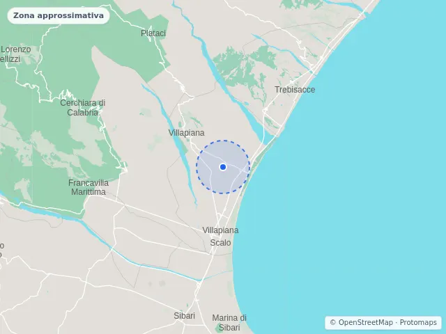 Mappa di Villapiana, Cosenza