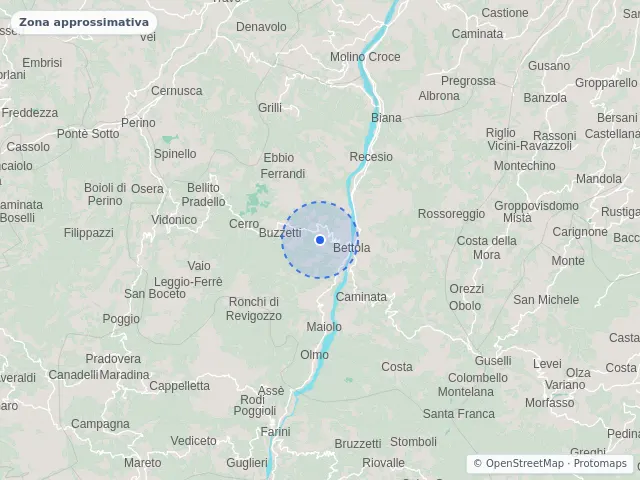 Mappa di Bettola, Piacenza