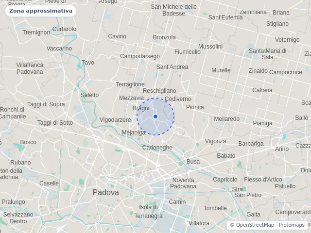 Mappa di Cadoneghe, Padova