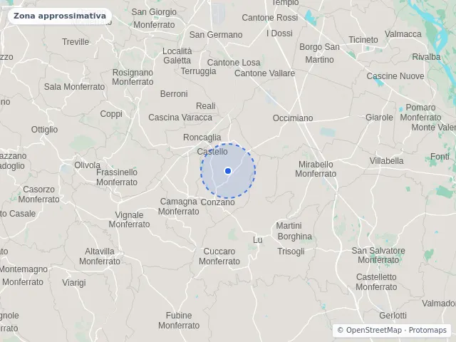 Mappa di Conzano, Alessandria