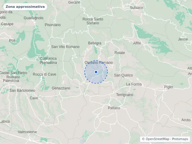 Mappa di Olevano Romano, Roma