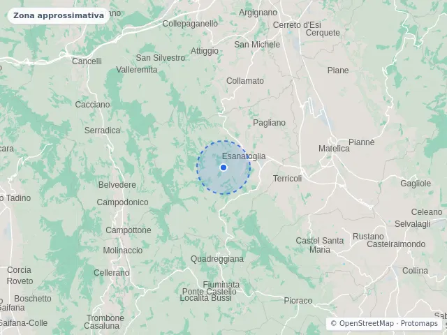 Mappa di Esanatoglia, Macerata