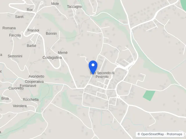 Mappa di San Secondo di Pinerolo, Torino