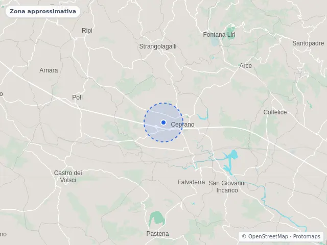 Mappa di Ceprano, Frosinone