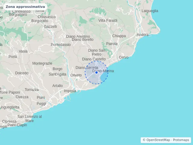 Mappa di Diano Marina, Imperia