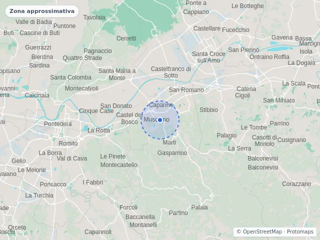 Mappa di Montopoli in Val d'Arno, Pisa