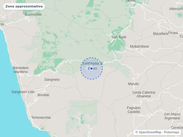 Mappa di Sant'Agata di Esaro, Cosenza