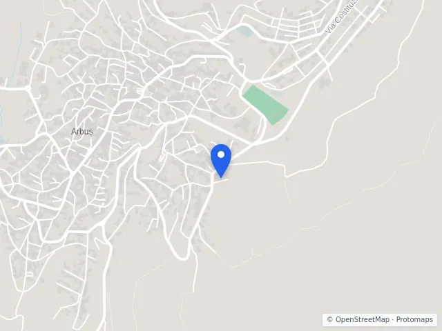 Mappa di Arbus, Sud Sardegna