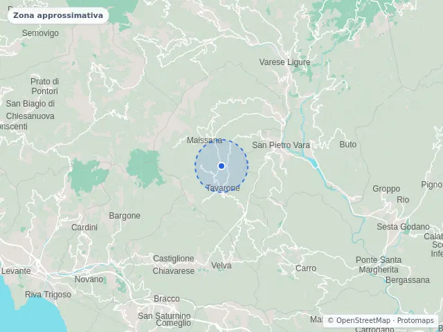 Mappa di Maissana, La Spezia