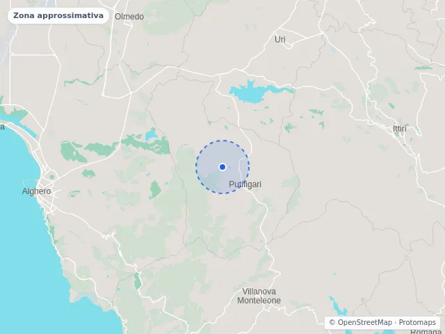 Mappa di Putifigari, Sassari