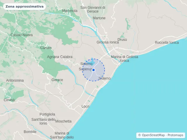Mappa di Siderno, Reggio di Calabria