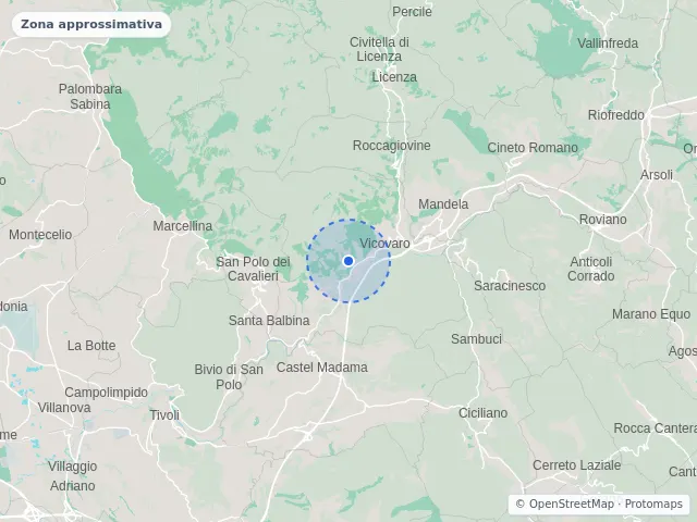 Mappa di Vicovaro, Roma