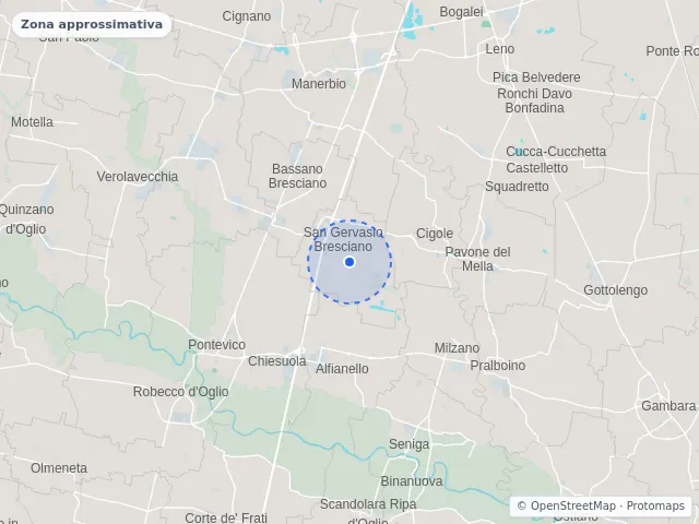 Mappa di San Gervasio Bresciano, Brescia