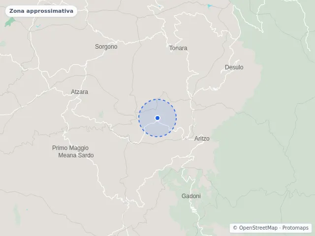 Mappa di Belvì, Nuoro