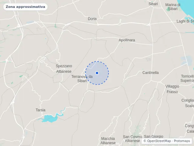 Mappa di Terranova da Sibari, Cosenza