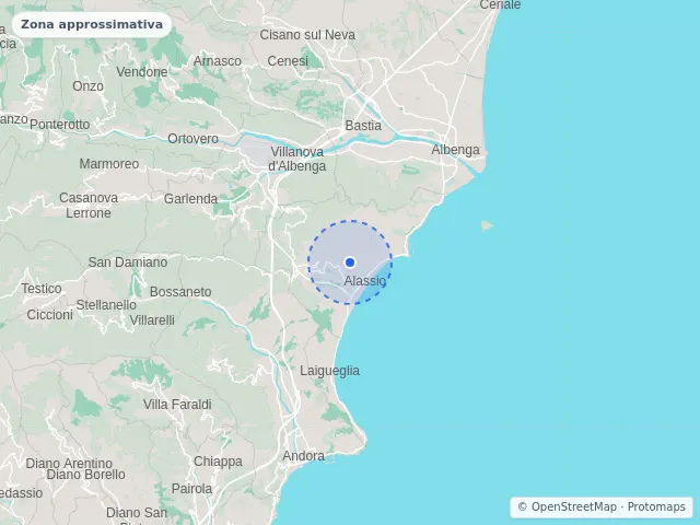 Mappa di Alassio, Savona