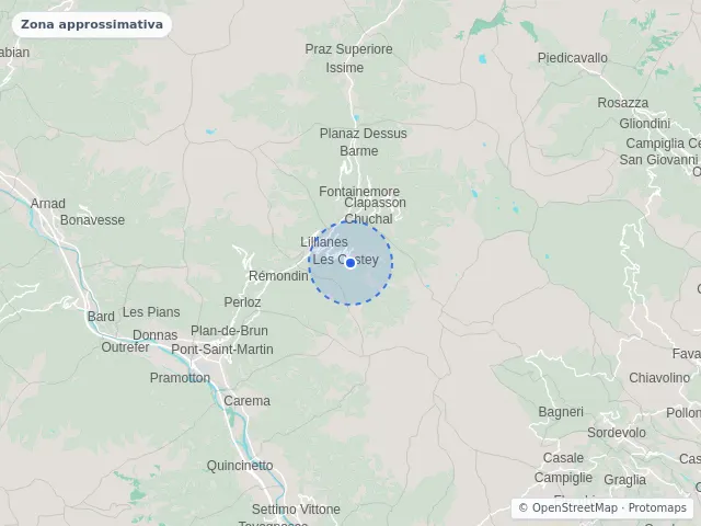 Mappa di Lillianes, Aosta