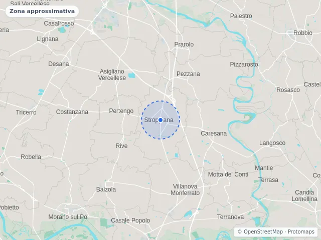 Mappa di Stroppiana, Vercelli