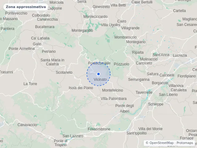 Mappa di Montefelcino, Pesaro e Urbino