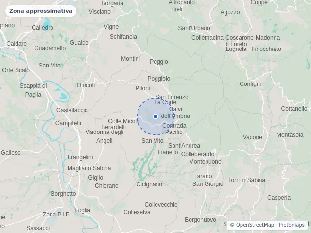 Mappa di Calvi dell'Umbria, Terni