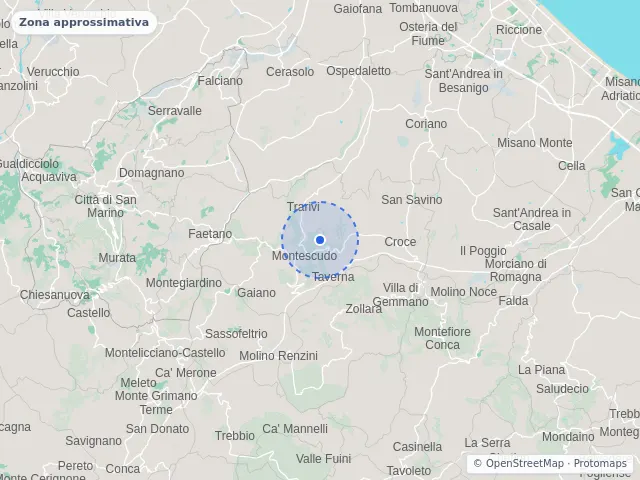 Mappa di Montescudo-Monte Colombo, Rimini