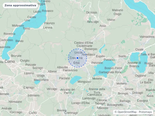Mappa di Erba, Como