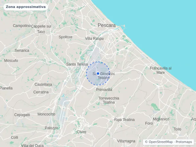 Mappa di San Giovanni Teatino, Chieti