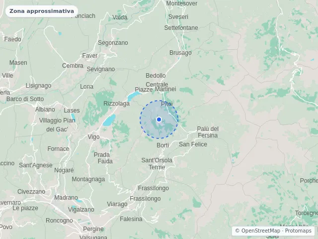 Mappa di Baselga di Pinè, Trento