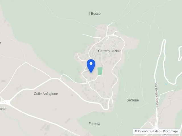 Mappa di Cerreto Laziale, Roma