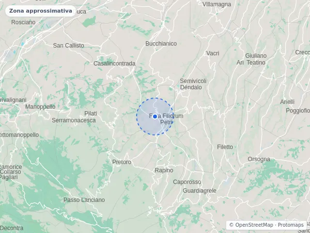 Mappa di Fara Filiorum Petri, Chieti