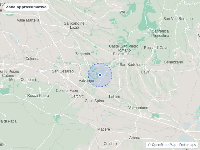 Mappa di Palestrina, Roma