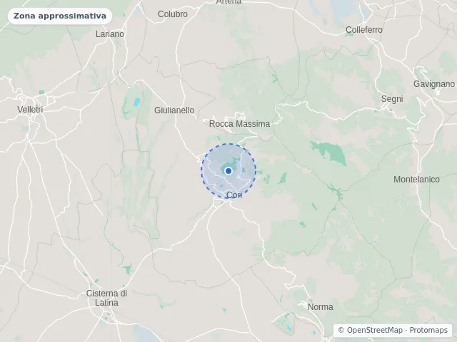 Mappa di Cori, Latina