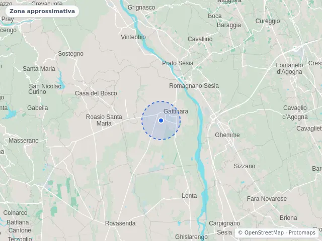 Mappa di Gattinara, Vercelli