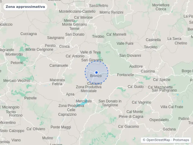 Mappa di Sassocorvaro Auditore, Pesaro e Urbino