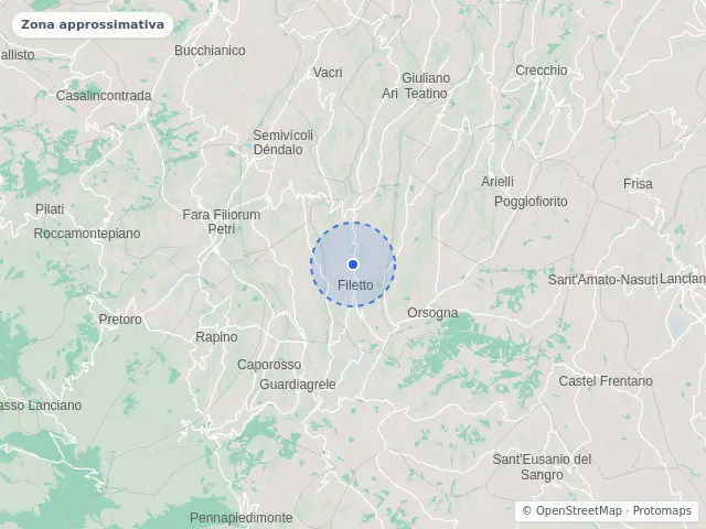 Mappa di Filetto, Chieti