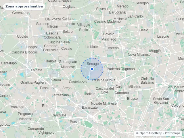 Mappa di Senago, Milano