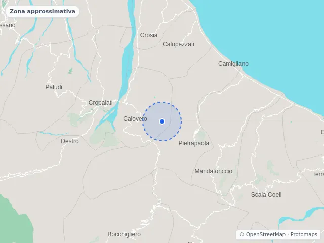 Mappa di Pietrapaola, Cosenza