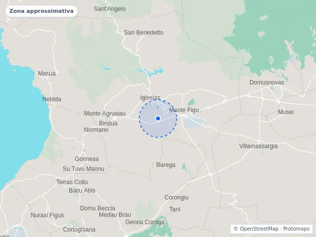 Mappa di Iglesias, Sud Sardegna