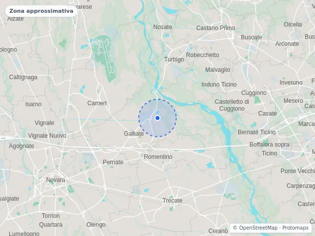 Mappa di Galliate, Novara