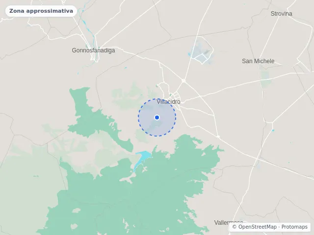 Mappa di Villacidro, Sud Sardegna