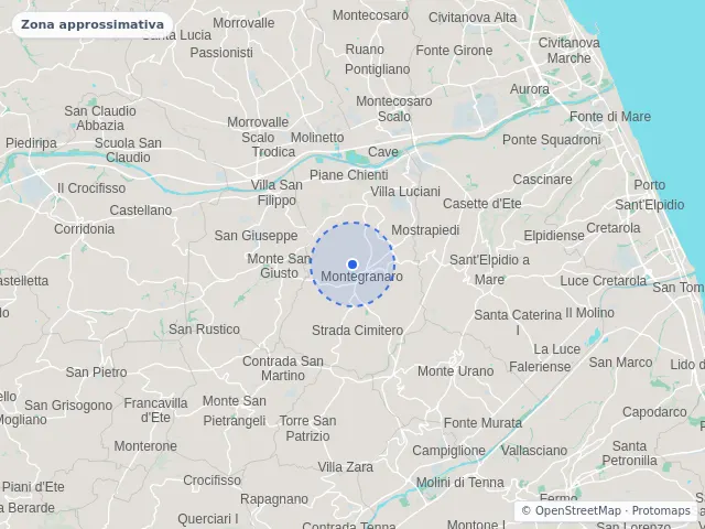 Mappa di Montegranaro, Fermo