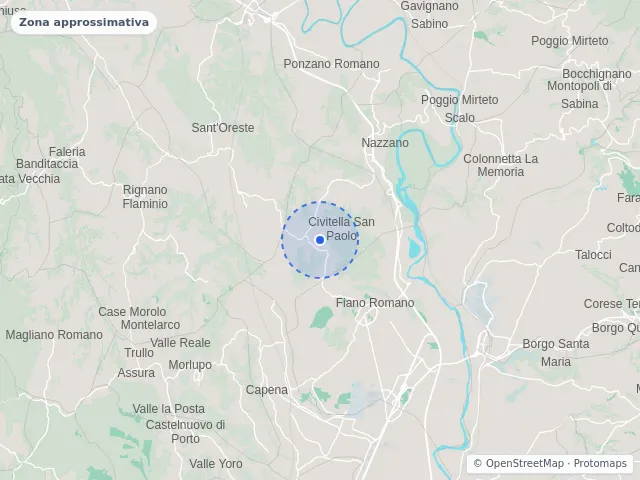 Mappa di Civitella San Paolo, Roma