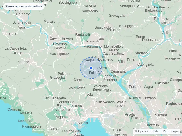 Mappa di Follo, La Spezia