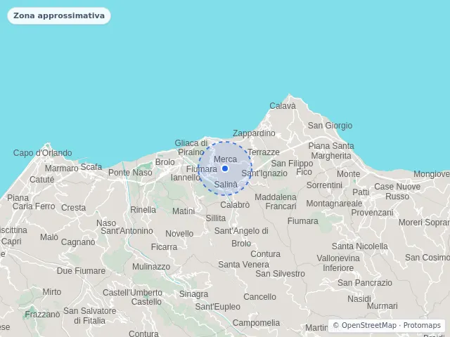 Mappa di Piraino, Messina